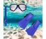 Kit Snorkel com  Mascara e Nadadeiras Azul (Imagem 3)
