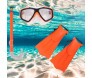 Kit Snorkel com  Mascara e Nadadeiras Laranja (Imagem 3)