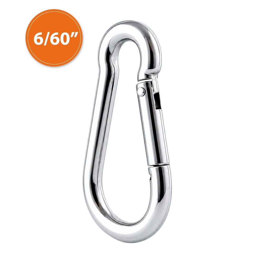 Mosquetão Oval Galvanizado 6x60 mm com Trava