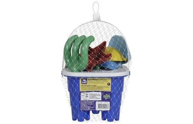 Kit Baldinho de Praia Castelinho Areia com 8 Peças
