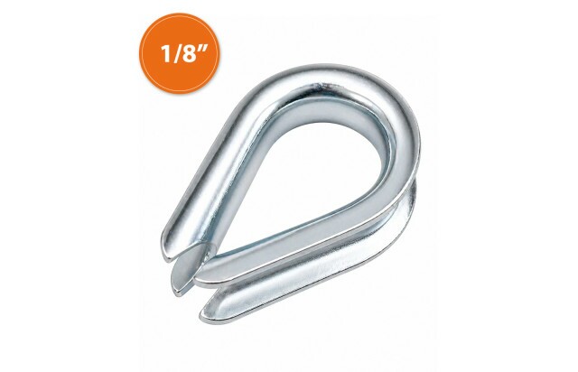 Sapatilha / Anilha para Fixação de Cabos de Aço 1/8