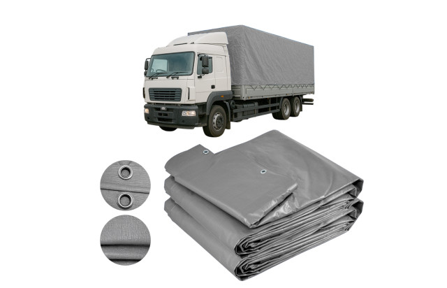 Lona de Caminhão Cinza CK300 Micras Leve Cobertura de Carga M2