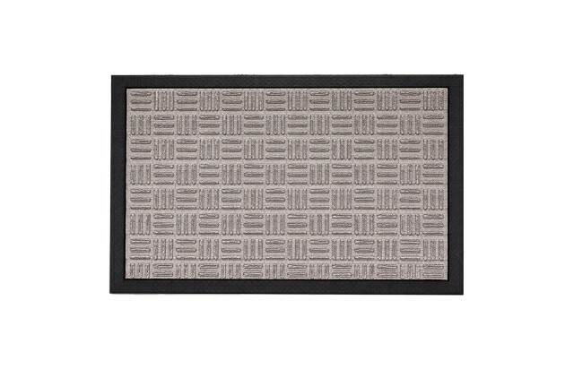Tapete Capacho Antiderrapante Cinza 69x39cm - Ideal para Sua Porta de Entrada