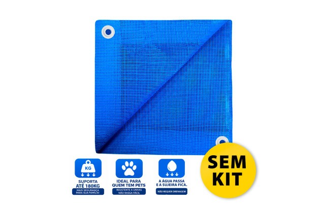 Tela para Piscina Reposição Azul CK500 Micras PVC Vinil sem Kit de Instalação - Proteção para Pets, Evita Quedas e Acidentes M2