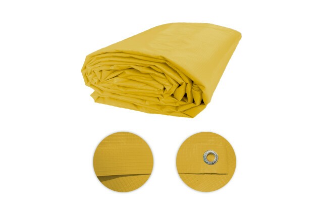 Lona para Eventos Amarela TD1000 - Proteção e Segurança para Toldos, Festas, Feiras e Shows M2