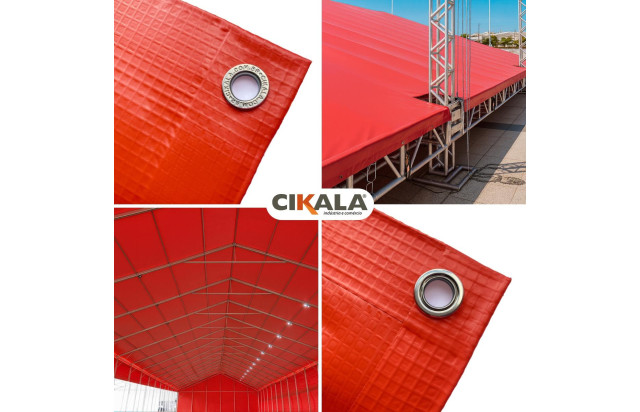 Lona para Eventos TD1000 Vermelha Proteção em Tendas, Festas, Palcos, Shows e Feiras M2