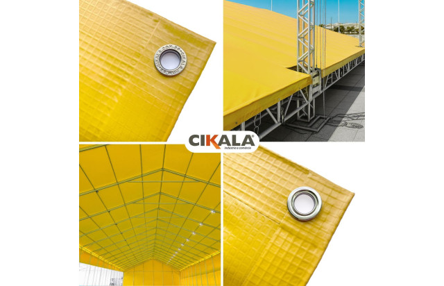 Lona para Eventos TD1000 Amarela Proteção em Tendas, Festas, Palcos, Shows e Feiras M2