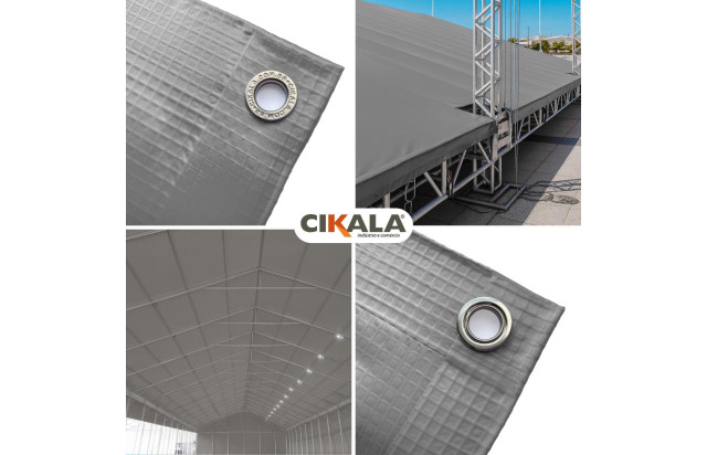 Lona para Eventos TD1000 Cinza Proteção em Tendas, Festas, Palcos, Shows e Feiras M2