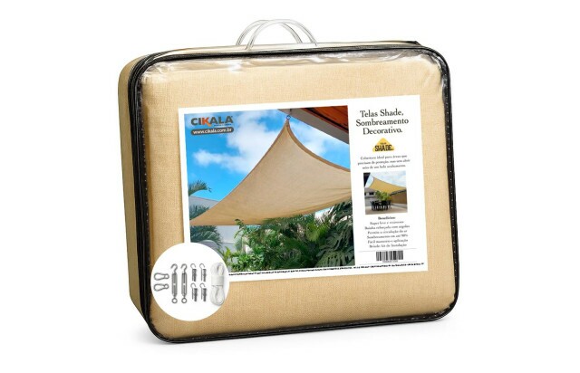 Tela Shade 90% Sombreamento Areia Reforçada 4x3 - Cobertura Garagem Pergolado Piscina Área Externa