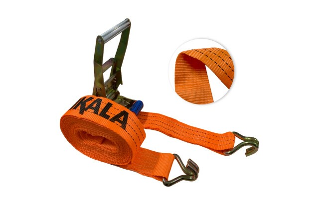 Cinta Amarração Laranja 9 Metros 3 Ton Ganchos J + Catraca Gancho J