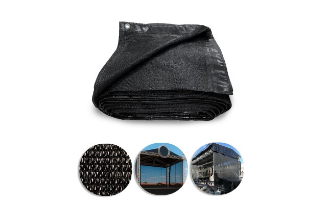 Tela Fundo de Palco Preta 80% Sombreamento Proteção e Estética para Eventos e Shows M²