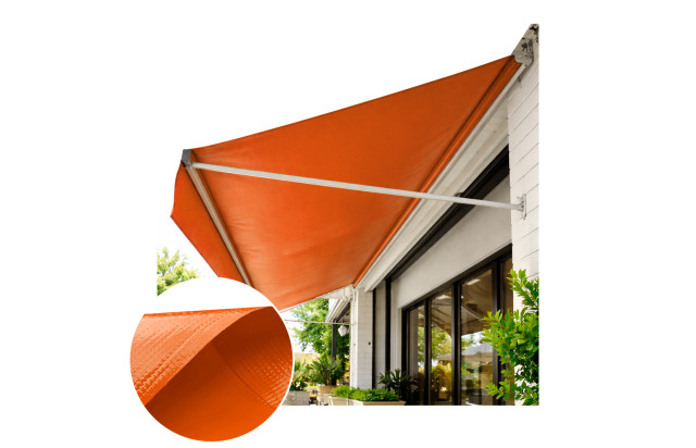 Lona para Toldo PVC Laranja Dupla Face Impermeável Ideal para Varandas, Sacadas e Áreas Externas M²