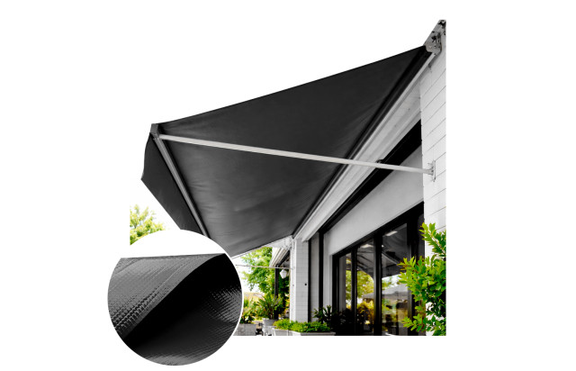 Lona para Toldo PVC Preta Dupla Face Impermeável Ideal para Varandas, Sacadas e Áreas Externas M²