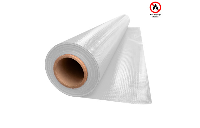 Lona para Eventos Antichama Reduz Calor + UV Branca Blackout 500 Micras TD1000