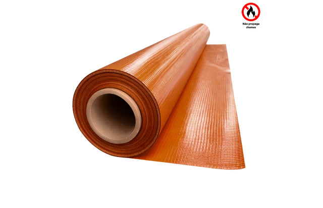 Lona para Eventos Antichama Reduz Calor + UV Laranja Blackout 500 Micras TD1000