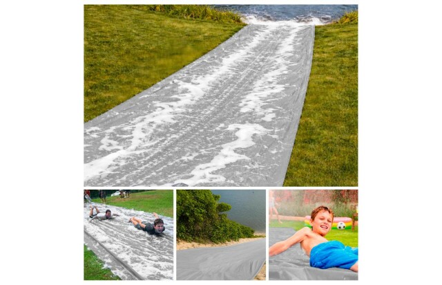 Lona Escorregador SkiBun Cinza - Para Brincadeiras Refrescantes e Cheias de Diversão M2