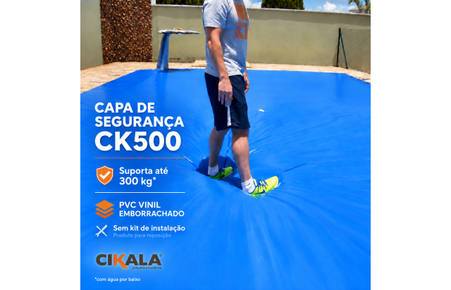 Lona de Segurança Reposição para Piscina CK500 Micras sem Kit de Instalação - Suporta Peso, Evita Quedas e Acidentes M2