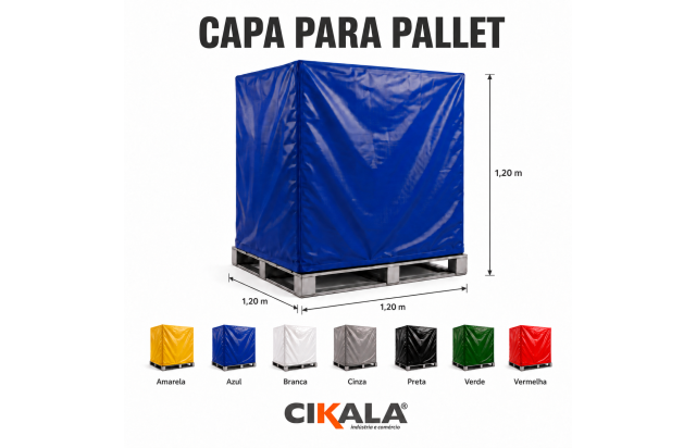 Capa para Pallet 600 Micras PVC 1,20 x 1,20 x 1,20 M para Proteção de Mercadorias