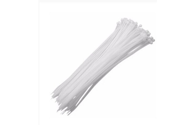 Abraçadeira de Nylon Branca 4.8x250mm