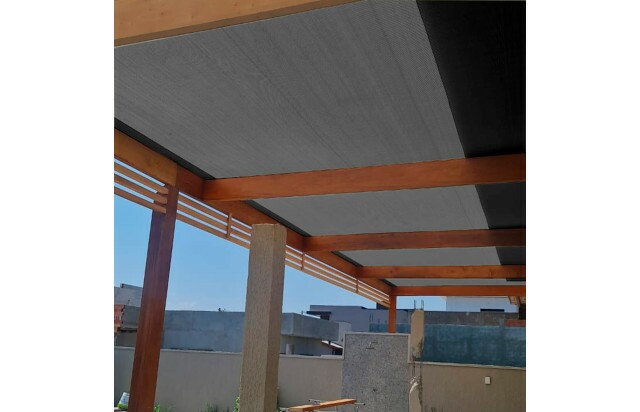 Forro Tela para Pergolado Preta Shade 90 % Sombreamento Proteção UV - Cobertura Áreas Externas Gourmet
