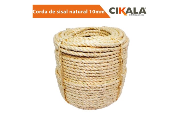 Corda Sisal Natural 10mm para Artesanato Ideal para Decoração e Projetos Criativos