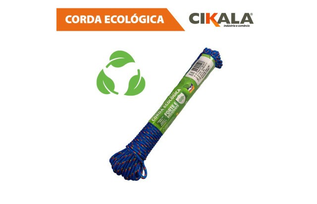 Corda Ecologica Trançada Azul 20 Metros x 3 Mm
