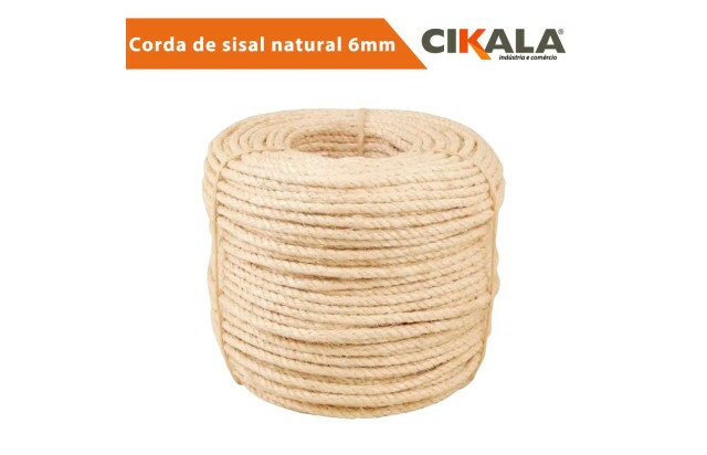 Corda Sisal Natural 06mm para Artesanato Ideal para Decoração e Projetos Criativos