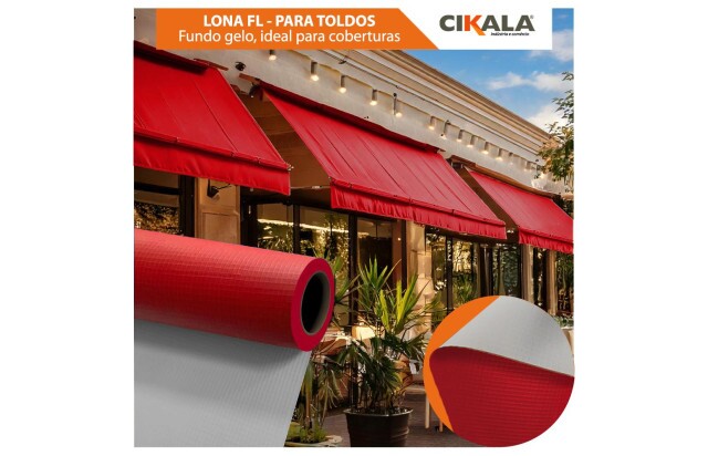 Lona para Toldo Vermelho Fundo Gelo 1x1,40 M em PVC - Perfeita para Toldos Retráteis e Cortinas
