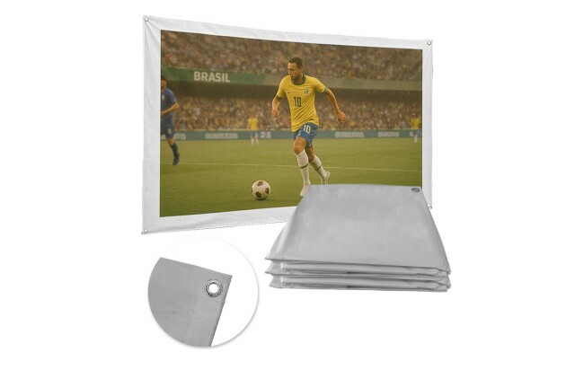 Tela para Projetor - Somente Lona, Acabamento Fosco, Versátil para Espaços Corporativos, Educativos e Sociais