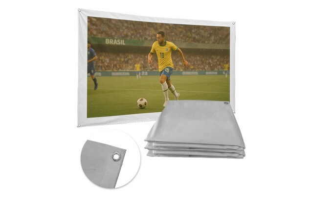 Tela para Projetor - Somente Lona, Versátil para Espaços Corporativos, Educativos e Sociais