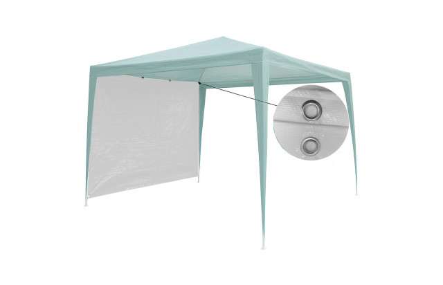 Parede Fechamento Gazebo 2x1,85m Branca Impermeável Polietileno UV com Ilhós Lateral para Tenda