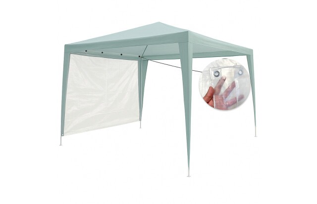 Parede Fechamento Gazebo 2x1,85m Translúcida Impermeável Polietileno UV com Ilhós Lateral para Tenda