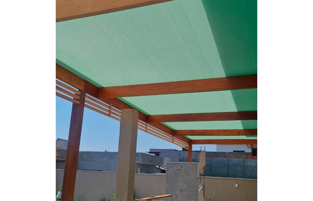 Forro Sintético para Pergolado Verde Shade 90% Sombreamento Proteção UV - Cobertura Áreas Externas Gourmet