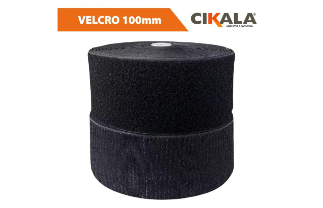 Velcro Macho e Fêmea Preto Medida 100mm x 01 M