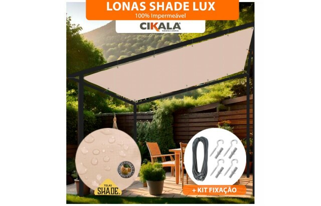 Tela Lona Sombreamento Impermeável Shade Lux Areia - A Melhor Opção para Sombreamento e Proteção Externa M2