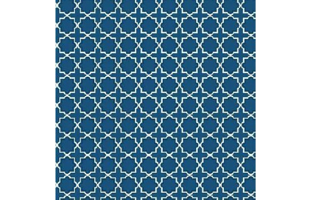 Tapete Passadeira Azulejos Azul Larg 43 cm x 01 Metros