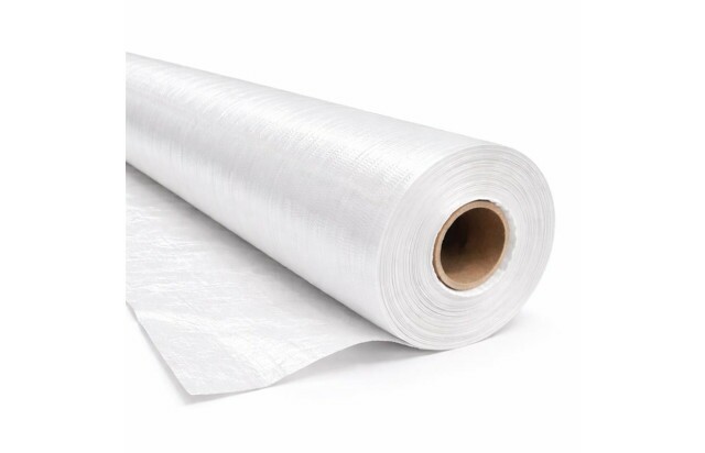 Lona em Polietileno CK300 Micras Branca 01X2,06 M - Proteção e Forração por Metro para Construção Civil