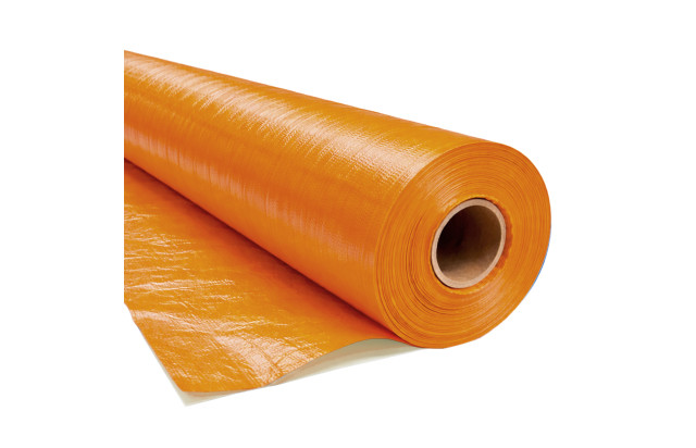 Lona em Polietileno CK300 Micras Laranja 01X2,06 M - Proteção e Forração por Metro para Construção Civil