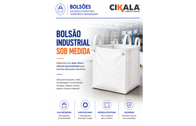 Bolsão com Alça Ilhós ou Reforço para Movimentação de Materiais