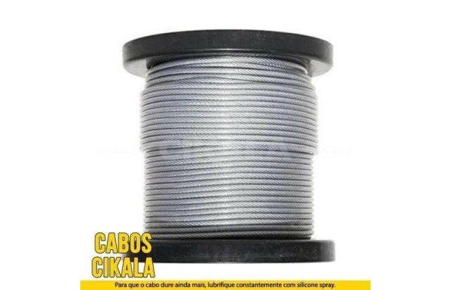 Cabo de Aço 2.4mm 6x7 Vias Galvanizado S/ Revest.