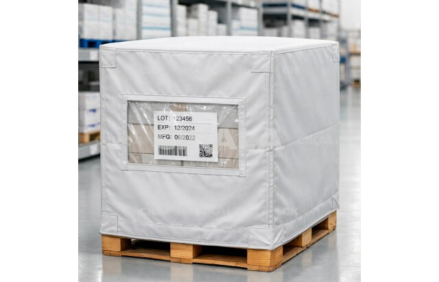 Capa para Pallet Com Visor para Farmacêutica Inspeção e Identificação Rápida