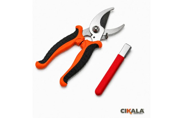Kit Tesoura de Poda em Aço Inoxidável com Amolador Manual