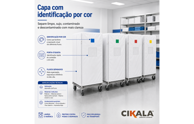 Capa com Identificação por Cor para Separação de Fluxos e Materiais