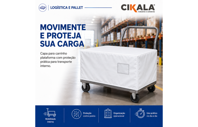 Capa para Carrinho Plataforma para Proteção de Produtos em Movimentação