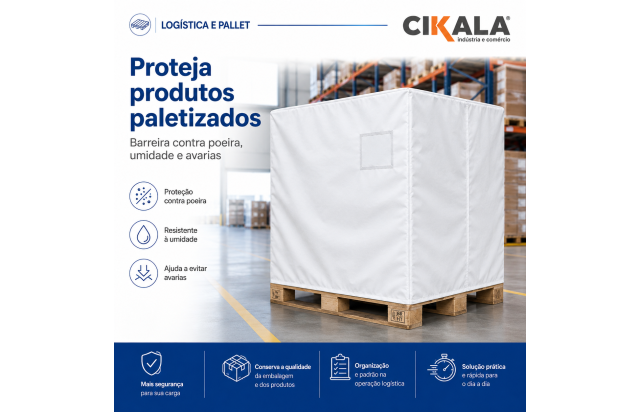 Capa para Pallet com Proteção contra Poeira Umidade e Avarias
