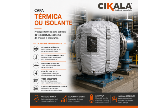 Capa Térmica ou Isolante com Proteção para Equipamentos Industriais