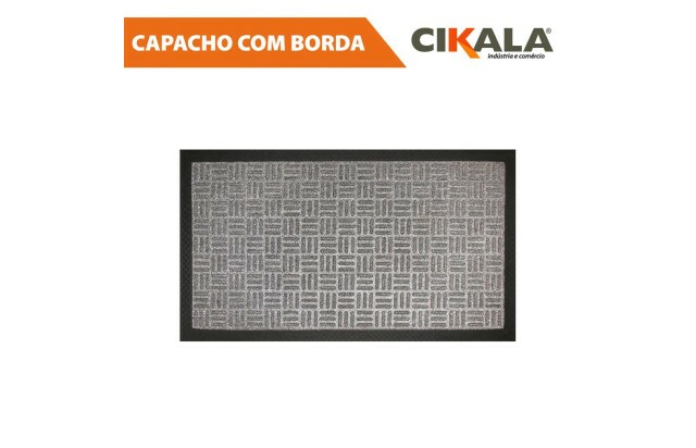 Tapete Capacho Antiderrapante Cinza 69x39cm - Ideal para Sua Porta de Entrada
