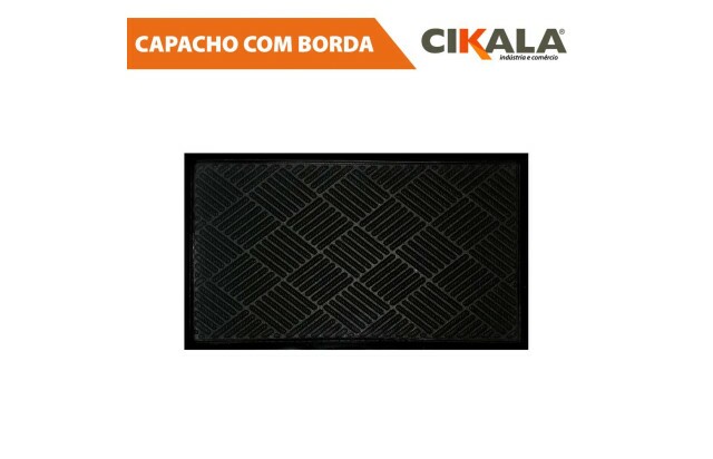 Tapete Capacho Antiderrapante Preto 70x40cm - Ideal para Sua Porta de Entrada