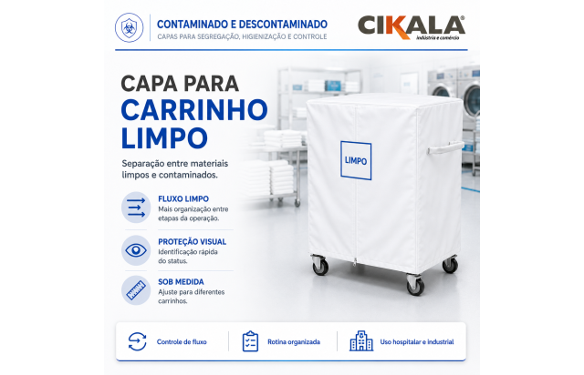 Capa para Carrinho Limpo com Proteção contra Recontaminação