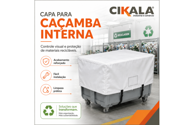 Capa para Caçamba Interna com Controle Visual e Proteção de Materiais Recicláveis